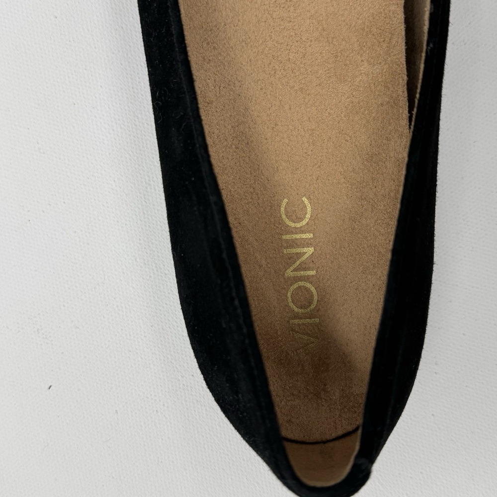 Vionic Posey Flats Loafers Shoes Womens Size 11 Black Perforated Suede Orthotic - Picture 7 of 9